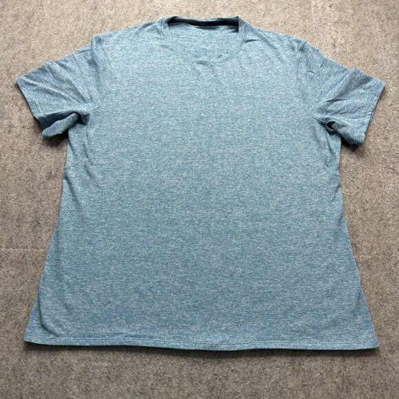 Lululemon Training T-Shirt Men XL Blue Short Sleeve Crew Neck 48" x 29" b027 - Picture 2 of 11